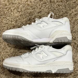 New Balance Men's White and Gray 550 Sneakers